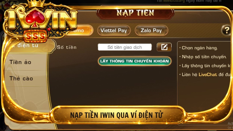 Nap Tien Iwin Qua Vi Dien Tu
