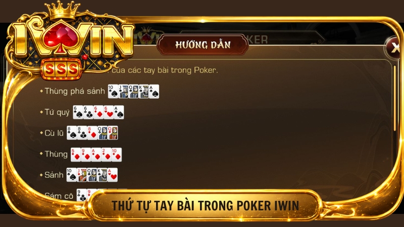 Thu Tu Tay Bai Trong Poker Iwin